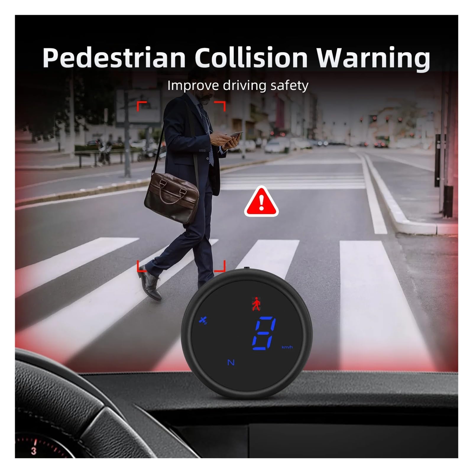 Wyświetlacz Head Up Dla HUD Uniwersalny Wyświetlacz Head Up Wyświetla Alarm Ostrzegawczy Inercyjnego Prędkościomierza GPS Dla Samochodu Ciężarowego Autobusu Przyrząd Wielofunkcyjny(TLG70-Blue)