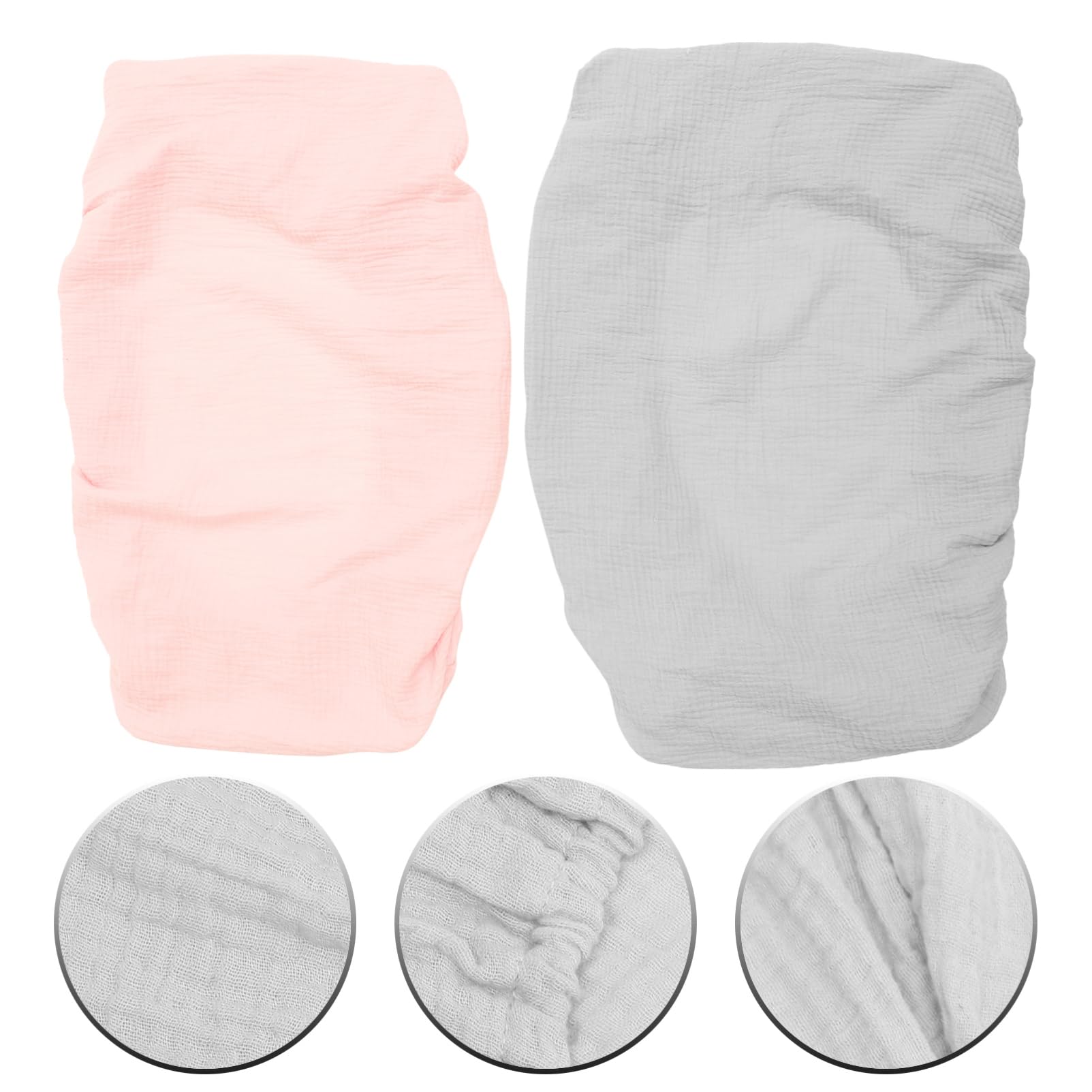 Toyvian Lenzuolo Copri Fasciatoio Lavabile Elastico per Ragazzo Ragazza, Fodera Traspirante per Cambio Pannolino, 2 Pezzi (rosa Chiaro + Grigio), Adatto alla Maggior dei Fasciatoi