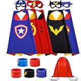 Kids Capes Set and Wristbands Kids Costumes Halloween Christmas Cosplay Dress Up for Boys Girls