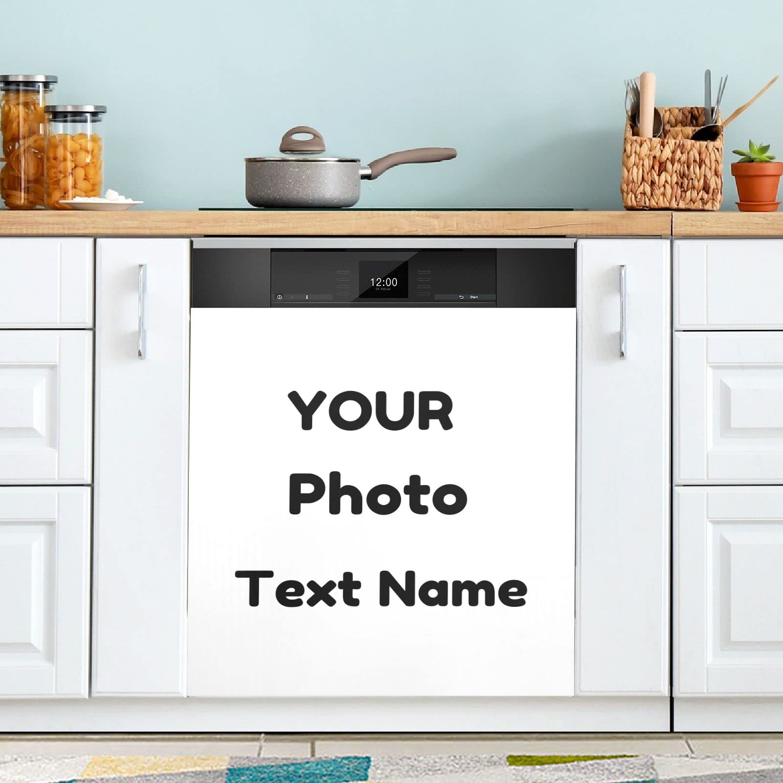 Amazon.com - Custom Dishwasher Magnet Cover with Photo Text  Personalized,Decorative Dishwasher Covers for The Front,Magnetic  Refrigerator Dishwasher Door Cover Sheet,Dishwasher Panel Decal Cover  Removable -