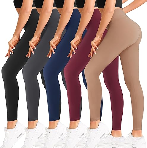 Natural Feelings Leggings de cintura alta para mujer, ultra suaves, elásticos, opacos, ajustados, para yoga, talla única y talla grande