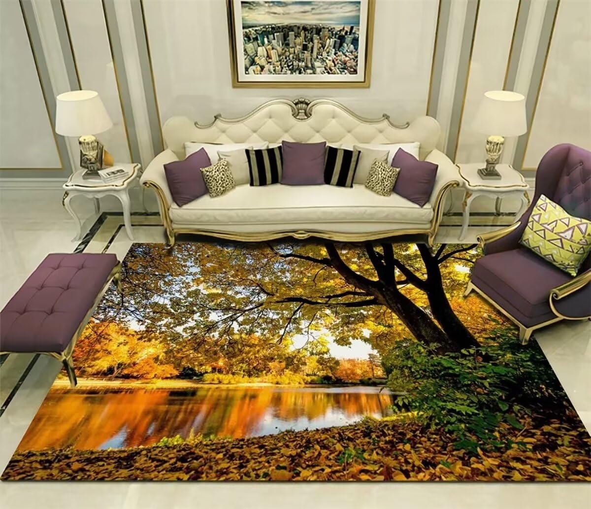Tapis de chambre lavable mince pour éliminer la poussière