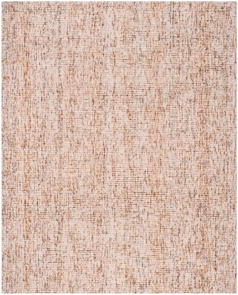 Ivory and Grey Abstract Handmade Wool 9' x 12' Area Rug