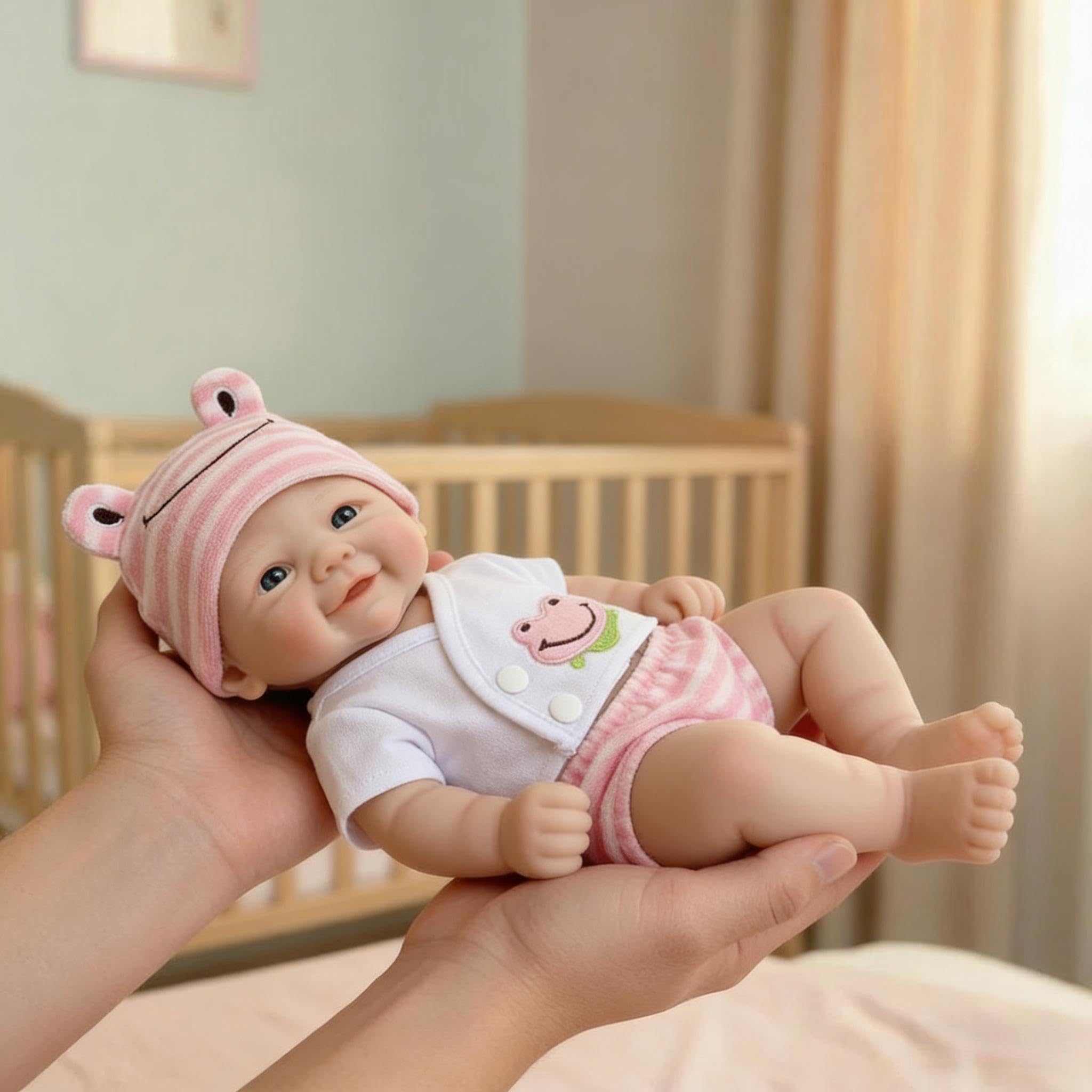 RXDOLL Realistic Reborn Baby Dolls Squishy Silicone Full Body Girl 12 inch Full Solid Silicone Baby Dolls that Look Real Life Posable Reborn Dolls Anatomically Correct Girl — image 1