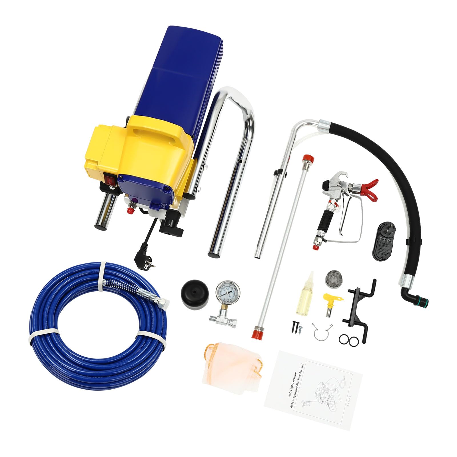 1.8L/Min Airless Farbsprühgerät YUNRUX Spritzmaschine Paint Lackiergerät Spritzlackiermaschine Spritzpistole Airlessgerät Spritzgerät Spritzpistolenmaler Farbsprühsystem Farbspritzpistole Sprayer