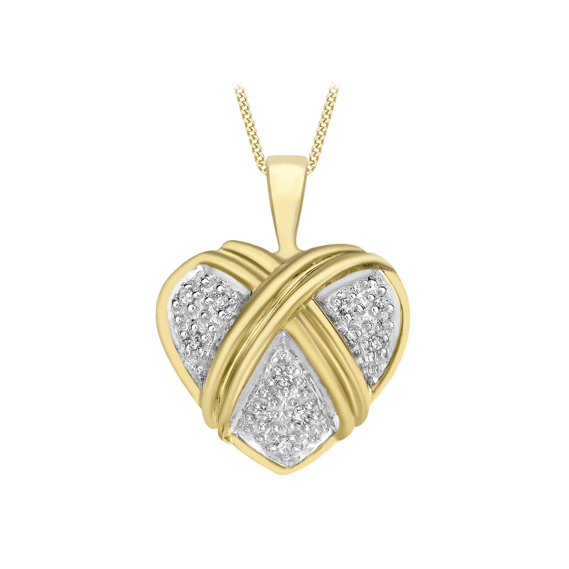 Collana Catenina con Pendente da Donna in Oro Bianco 9K