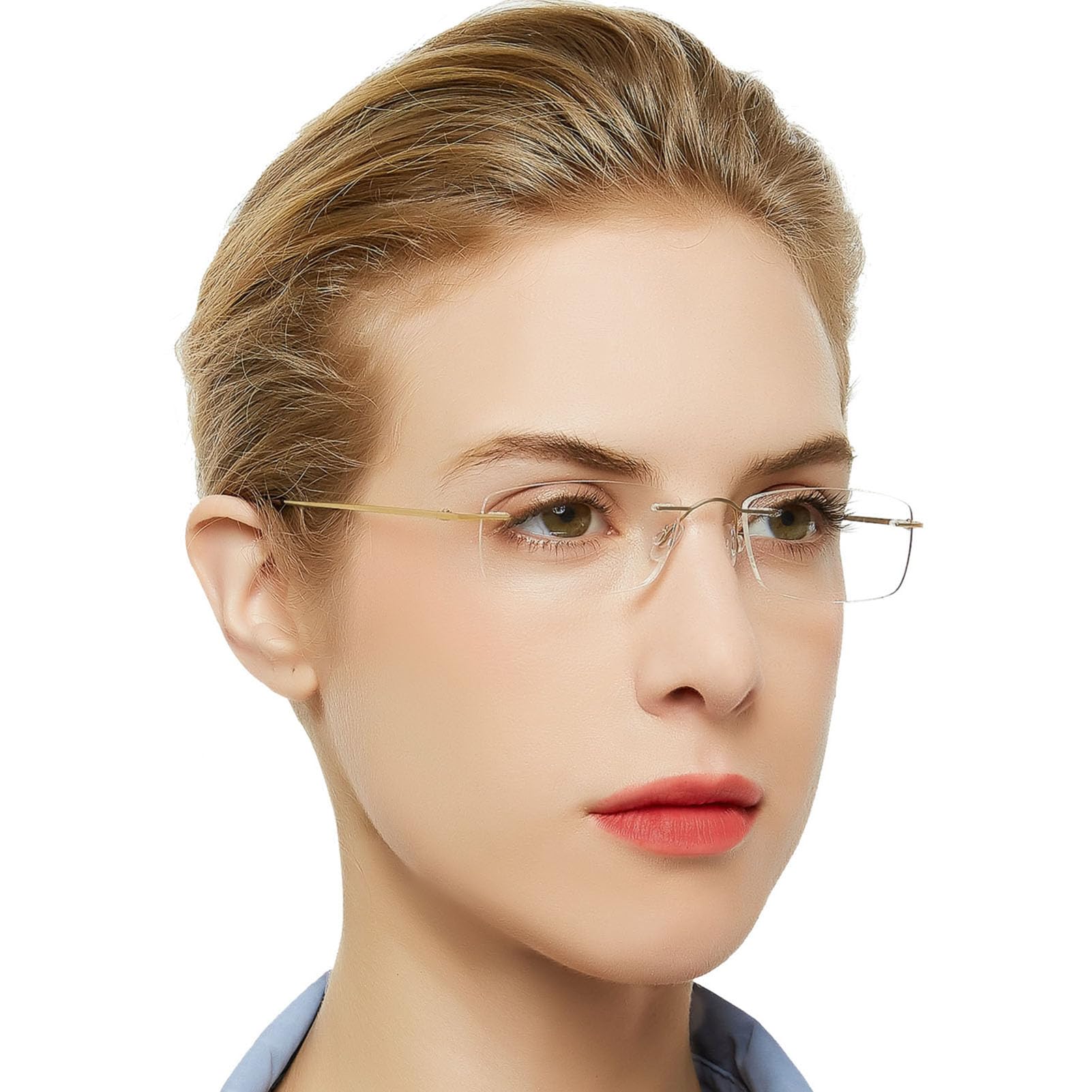 OCCI CHIARI Reading Glasses 2.0 Mens Women's Reader Frameless Durable Spring Hinge 1.0 1.5 2.0 2.5 3.0 3.5 Power 1.25 1.75 2.25 2.75