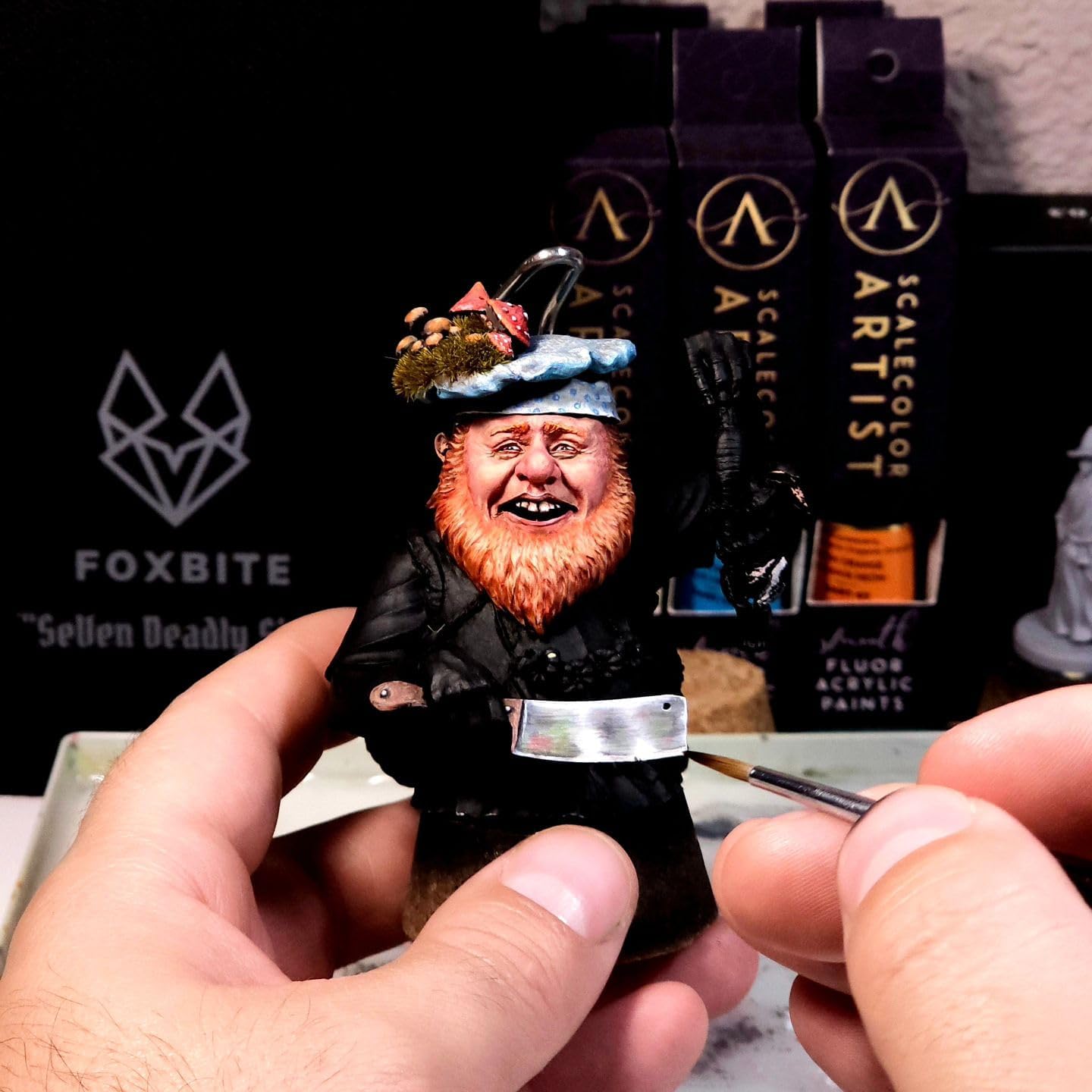 FOXBITE Kolinsky Sable Set Brushes for Miniature Painting Modeling Pieces Fine Detail Paint Brush Miniature Painting Kit Mini Paints Acrylic for Warhammer for Advanced Painters