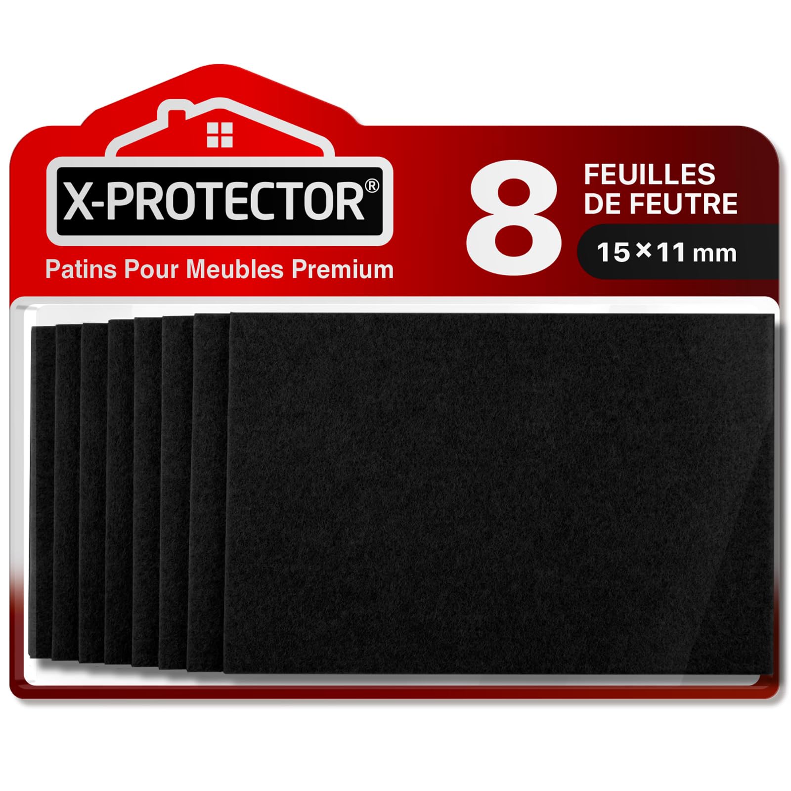 patins feutre x-protector 15x11 cm 8