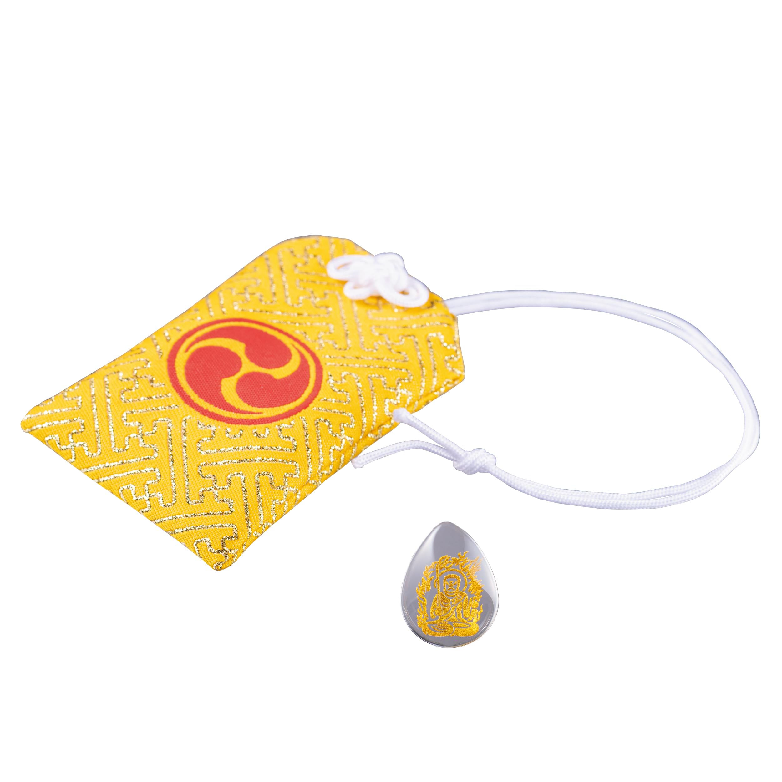 Japanese Omamori crystal amulet for good luck keychain strap