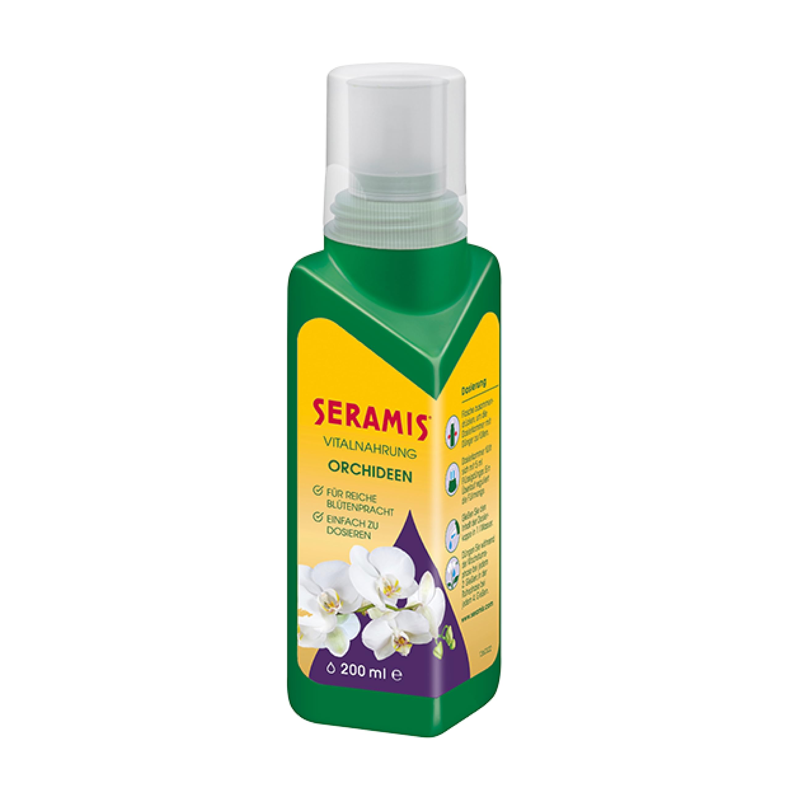 Seramis Vitalnahrung für Orchideen 200 ml – Flüssigdünger mit Dosierhilfe
