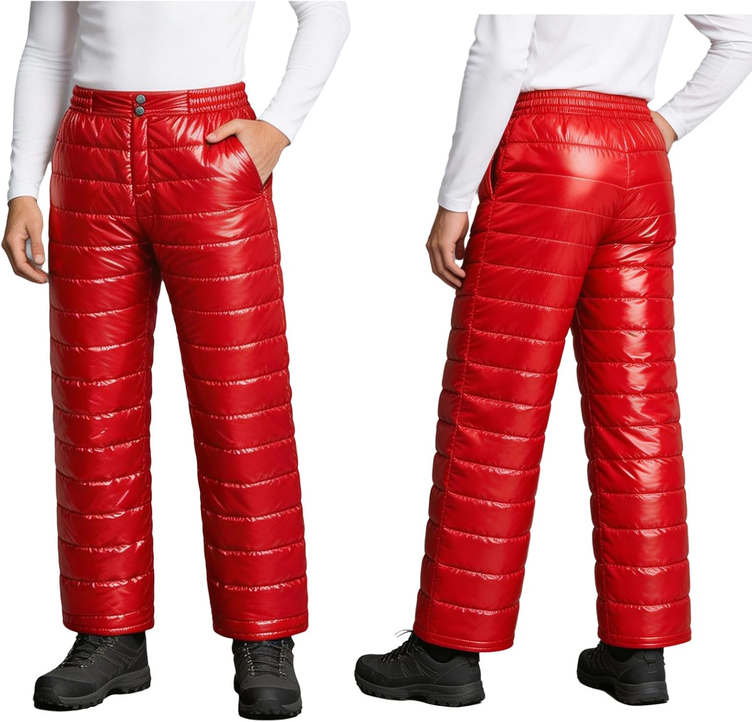 Oyolan Men with Pockets Straight Leg Warm Nappy Trousers