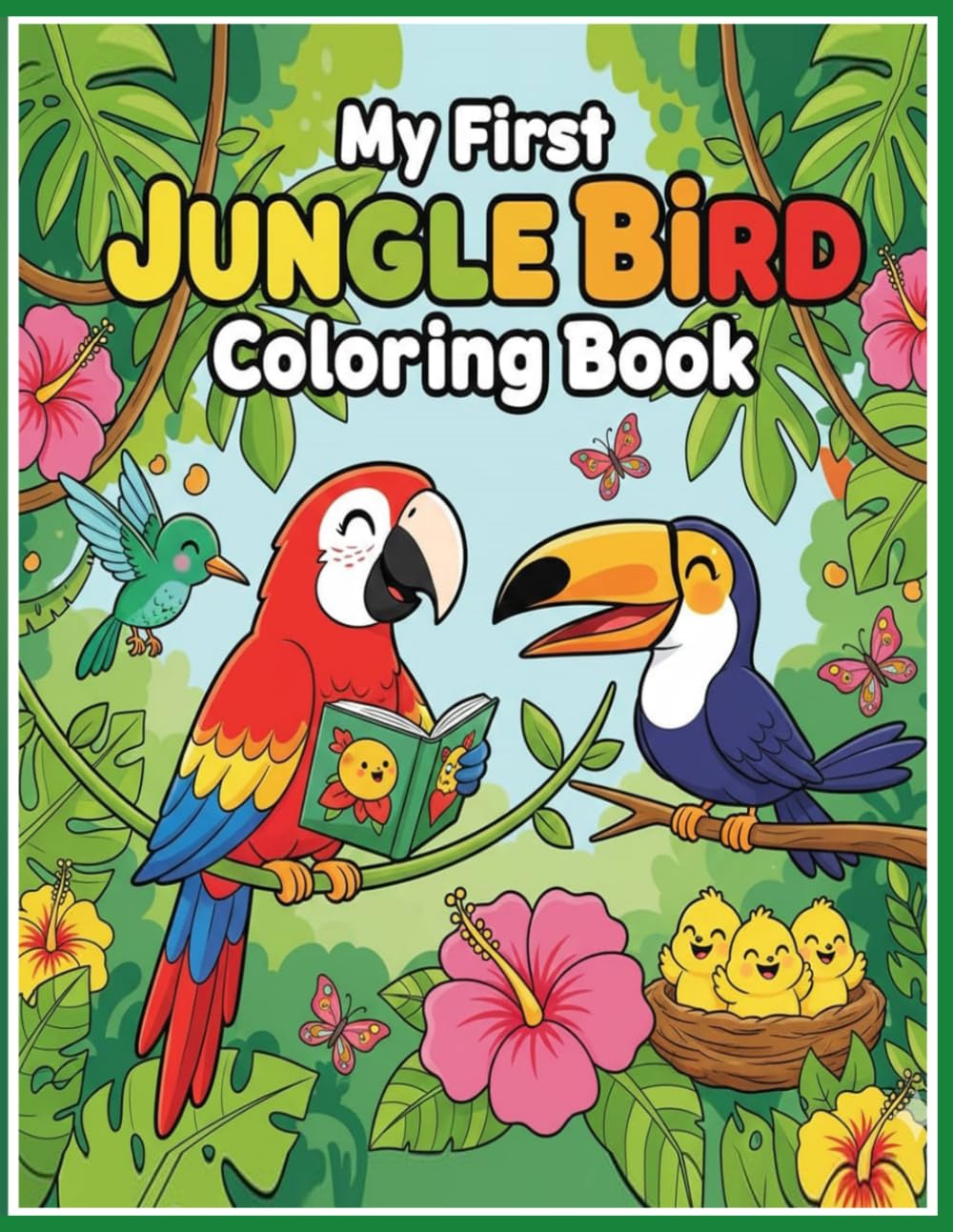 My First Jungle Birds Coloring Book: A Delightful Bird Coloring Journey for Early Learners