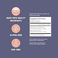 Vista 3 de OAT MAMA Suplemento orgánico para lactancia – Cápsulas de cardo bendito y fenogreco 'Slay Mama' - Mezcla de lactancia a base de hierbas, apoyo