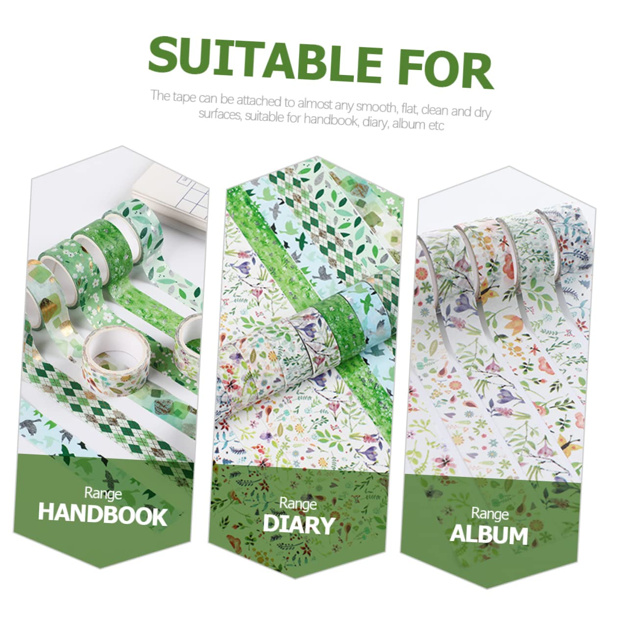 STOBOK 48rollen Washi Tape Mit Blumenmuster Dekoratives Klebeband Für Scrapbooking Journaling Und -projekte Mit Fröhlichen Designs Und Silberprägung