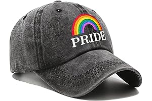 Embroidered LGBT Baseball Hats Pride Rainbow Denim Baseball Hat for Men Women
