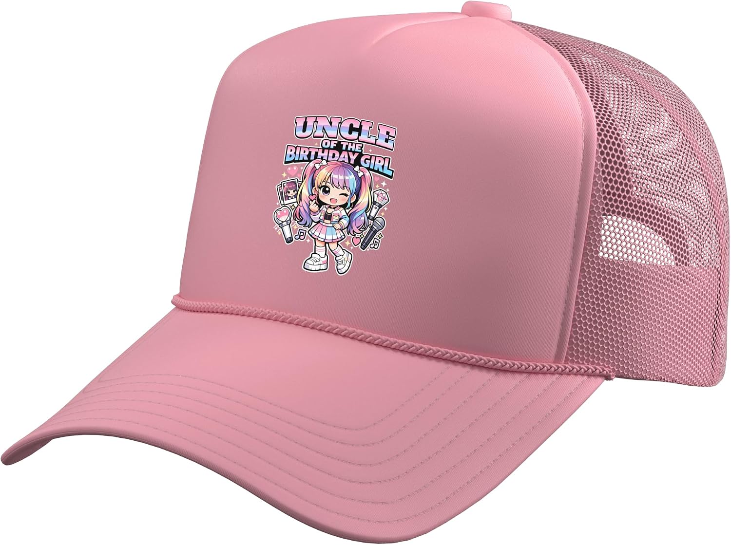 Uncle of the Birthday Girl Korean Popular Music K-pop Lovers Trucker Hat with Adjustable Mesh Back