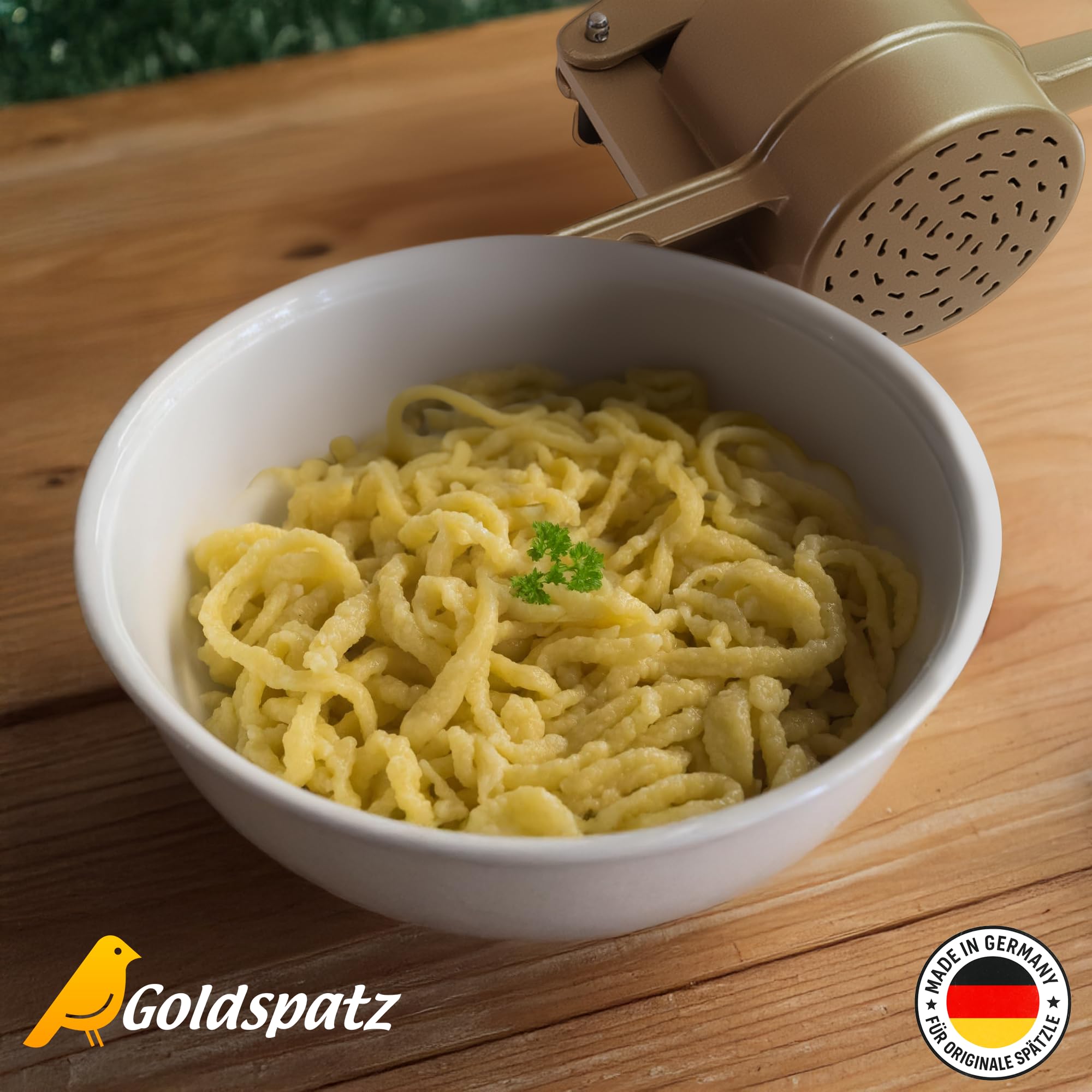 prensa para spaetzle y patatas - Con agujero especiales para un Spaetzle como hecho a manos