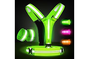 Rechargeable Reflective Lighted Safety Vest for Enhanced Night Visibility