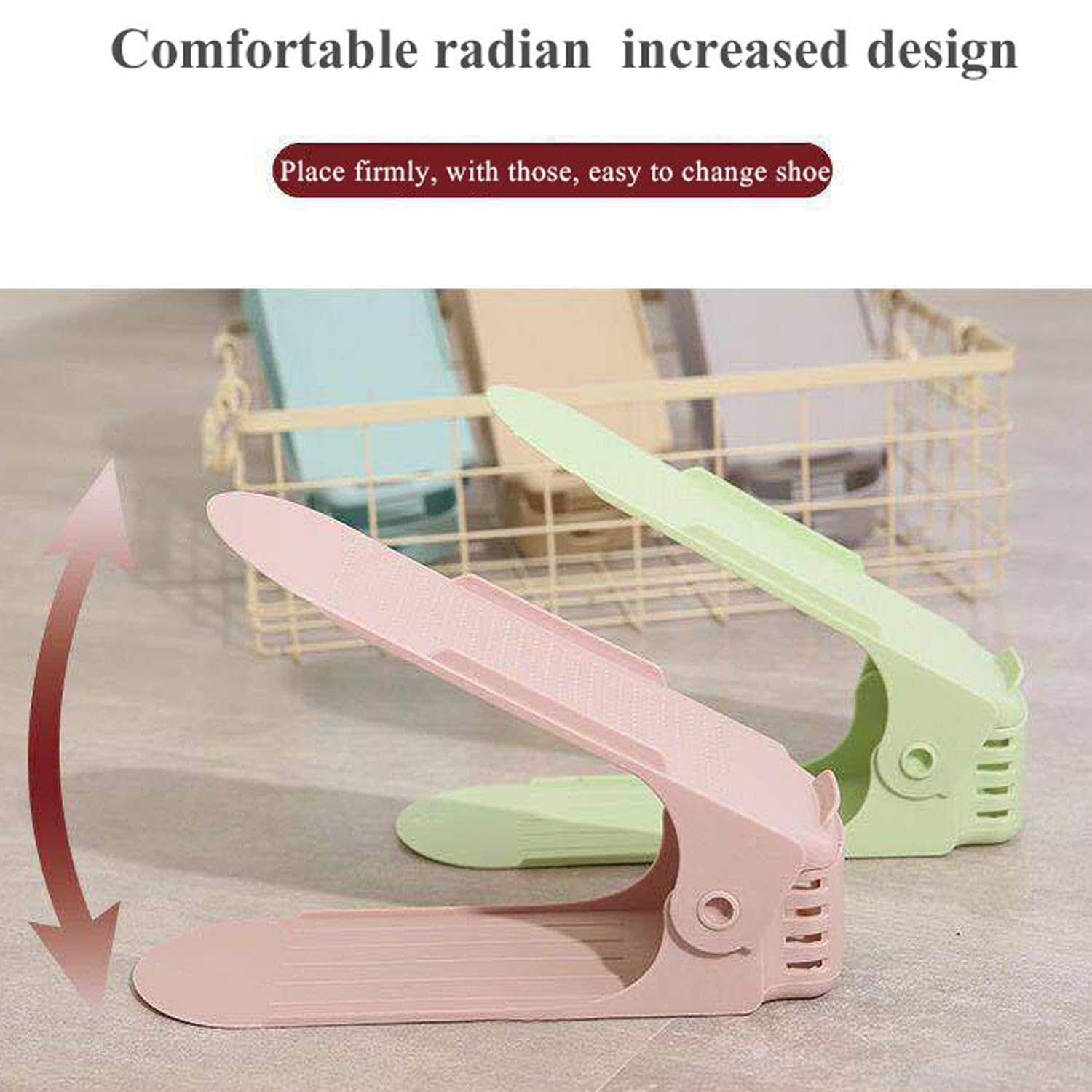 Pantria Adjustable Folding Shoe Slots Organizer – Space-Saving Shoe Rack for Neat Storage 1