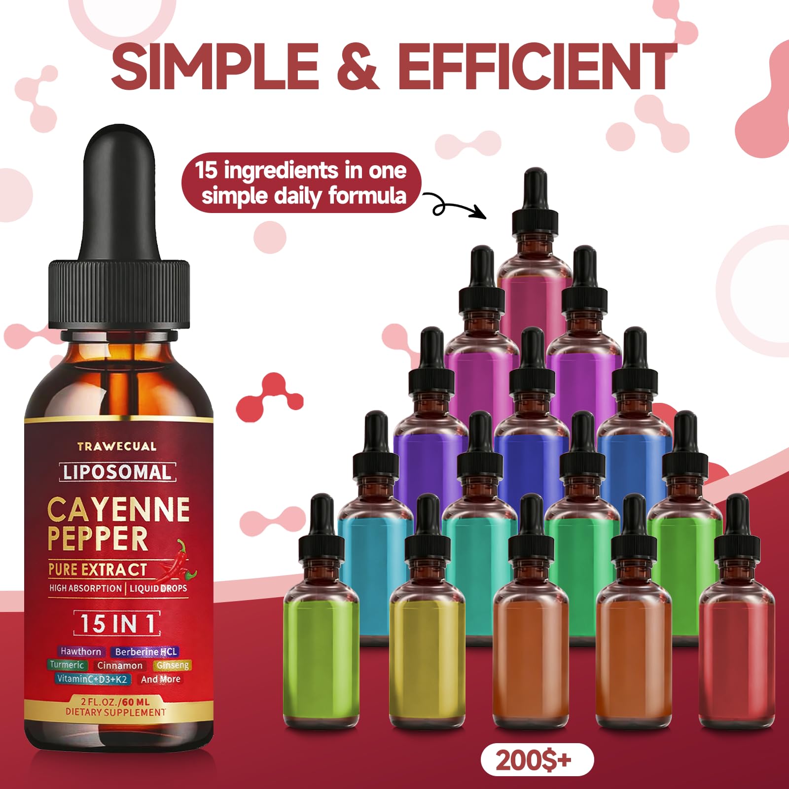 15-in-1 Liposomal Cayenne Pepper Liquid Drops Supplement, 60ml, 2 Fl Oz — Amazon image 5