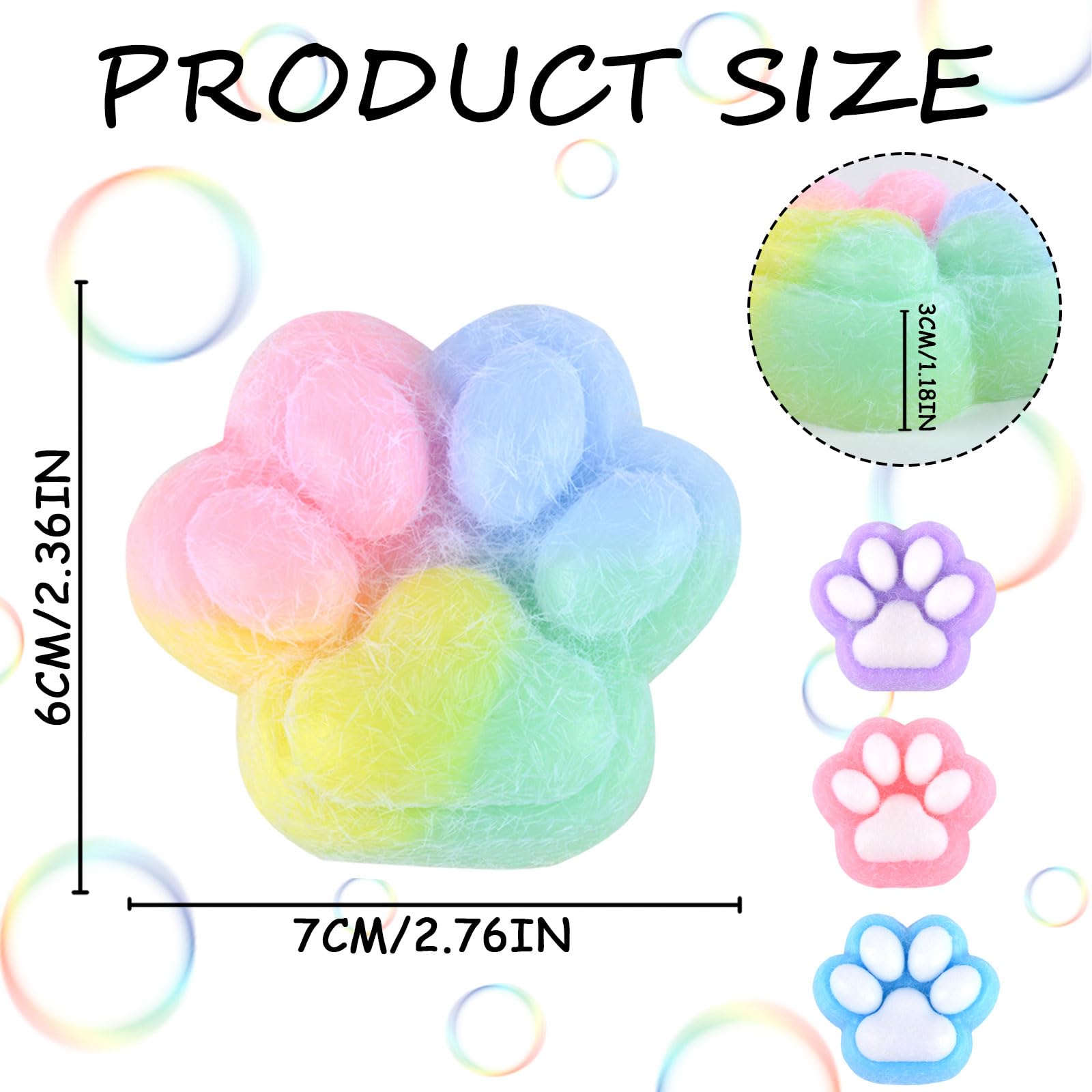 GWAWG Pack of 4 Cute Cat Paws Squeeze Toys, Squishy Toy, Taba Squishy, Fufu Squishy, Handmade Squishy Big Cat Paw, Handmade Squishy Big Cat Paw for Children and Adults - Image 2