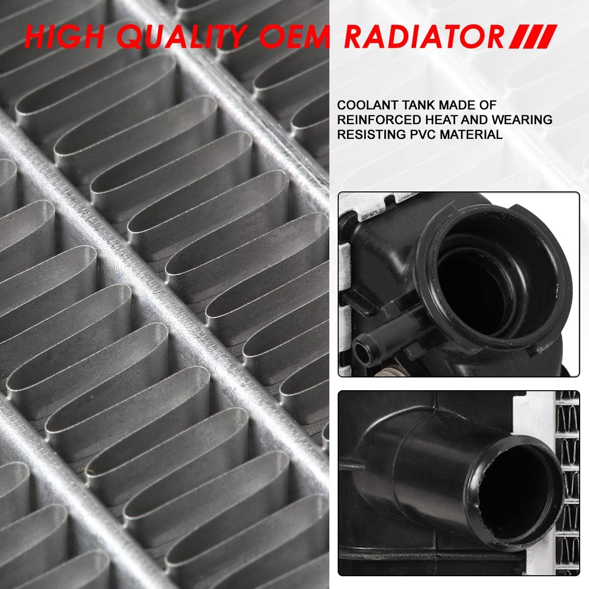 Auto Dynasty Radiator Compatible with 1994-1995 Chevy S10 Pickup Blazer GMC Jimmy Sonoma 4.3L AT MT, DPI 1533 Factory Style 1-Row Cooling Radiator, Aluminum Core