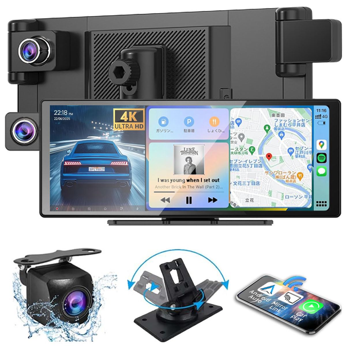 Amazon.co.jp: ディスプレイオーディオ 10.26インチ IPS液晶 4K UHD