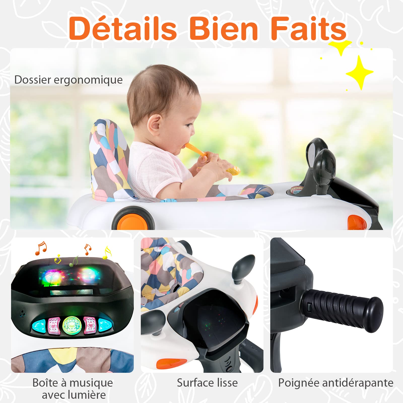 GOPLUS 3-in-1 loopwagen, als speelcentrum, loophulp