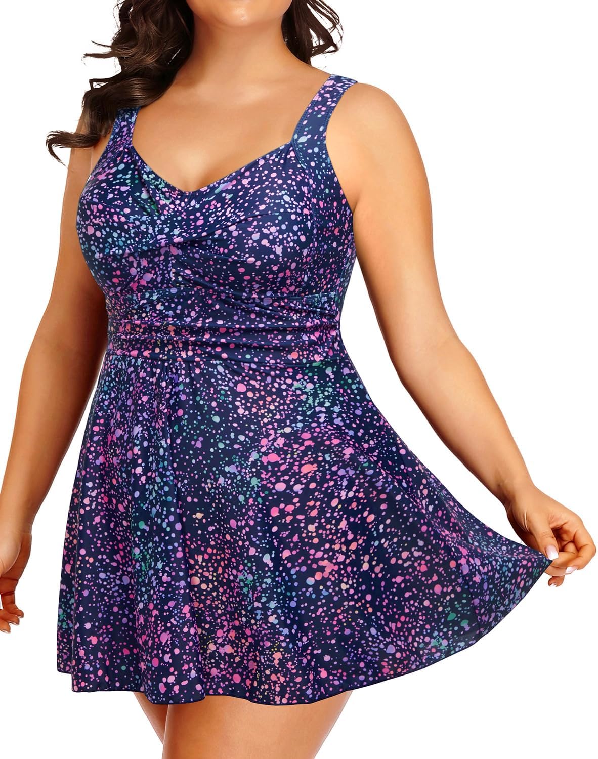 Tempt Me Women's Plus Size Swim Dress - One Piece Swimsuits Tummy Control Bathing Suit Swimwear 2025