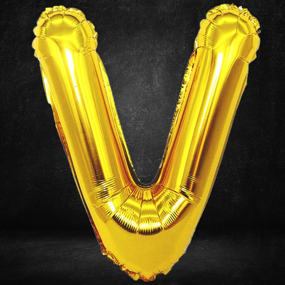 Gleam™ 16” Alphabet V Foil for Balloon Decoration for 1st Birthday Decoration Items for Boys Or Girls / 1st Anniversary Decorations or 1st Year Birthday Party decoration / Wedding Decoration Make Your Own Custom Phrase Letter Foil Pack of 1