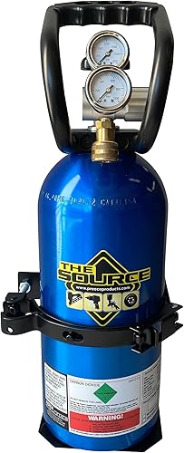 Miniatura 3 de Cilindro de dióxido de carbono de CO2 de 10 libras, regulador de CO2 de alto flujo de 250 PSI, mango de protección, soporte de montaje en cilindro