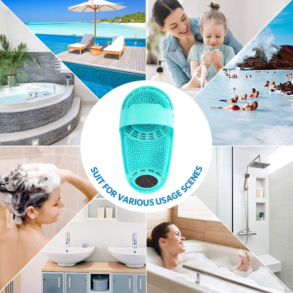 meidong Silicone Shower Foot Scrubber Personal Foot Massage and Cleaning, Non-Slip Foot Scrubber for Men and Women (1PCS Green) : Beauty & Personal Care