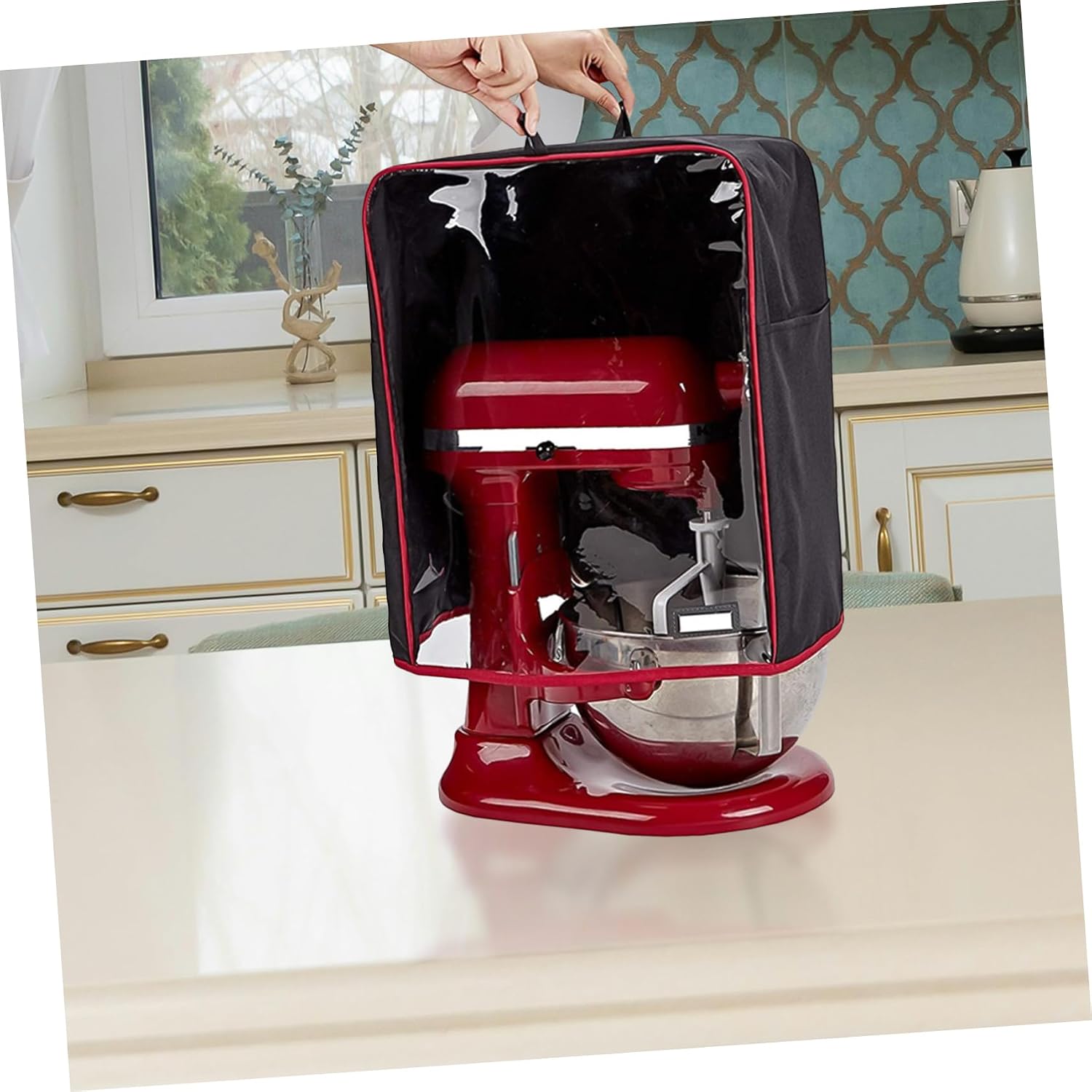 Stand Mixer Cover with Pocket and Loop Protector for Kitchen Appliances Fits Keeps Dust and Stains Away for Friends and Family