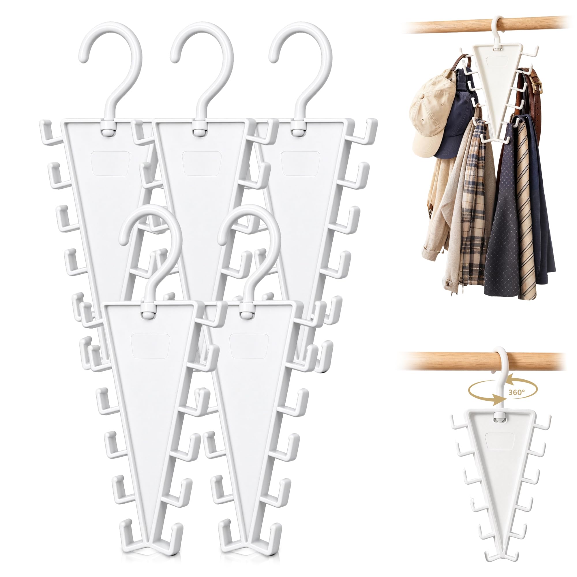 5Pcs Multi-Functional V Shape Hangers Double-Sided Closet Organizer