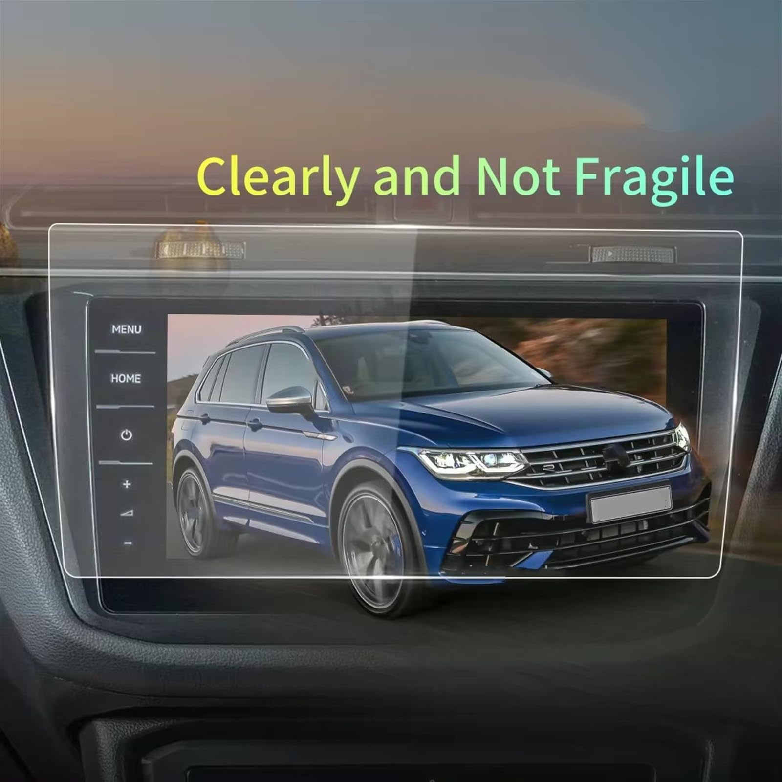 Für Carplay für VW Tiguan 2023: Schutzfolie aus gehärtetem Glas für Display Navigation Fahrzeugaufkleber Displayschutzfolie Navigationsfolie