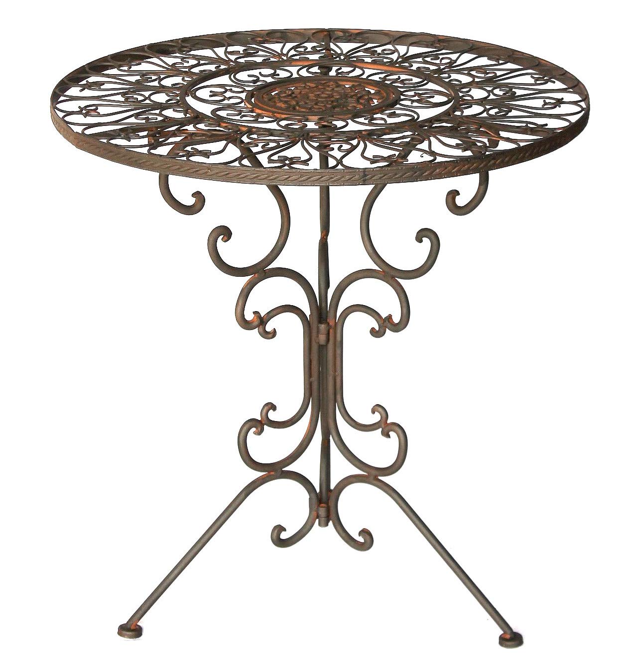DanDiBo Stół bistro antyczny okrągły stół ogrodowy metal 1792 stół żelazny stół balkonowy vintage