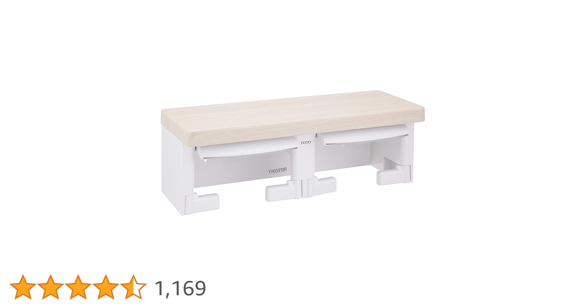 新品　ペーパーホルダー　TOTO 棚付二連紙巻器 マットタイプ ライトウッドN Amazon | TOTO 二連紙巻器 棚付き(木質) YH600FMR #EL ライト