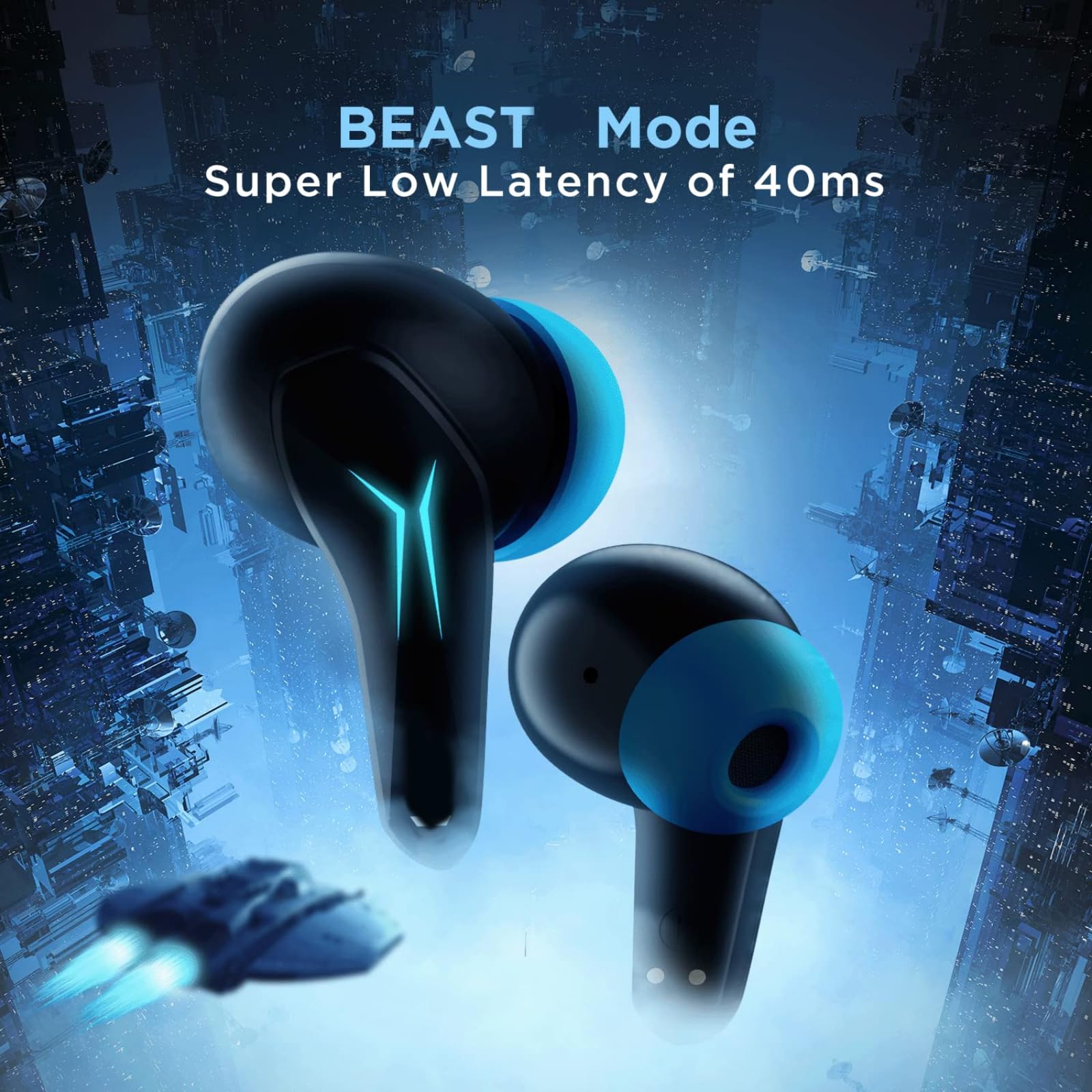 COREGENIX Immortal 121 Gaming Earbuds with Turtle Design. 30 Hours Playtime, Bluetooth 5.3 + ENC, 13mm HD BASS Drivers, IPX4 Sweat-Proof,Built-in Mic for Android & iOS 3