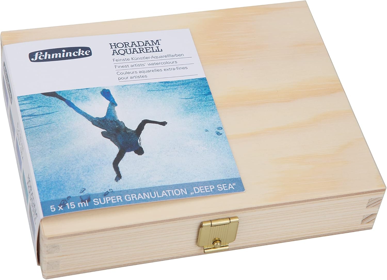 Schmincke - HORADAM® AQUARELL, Super Granulation Set Complete Assortment, 40 x Half Pans, 74 440 097, Metal Box, Very Strong granulating Watercolors