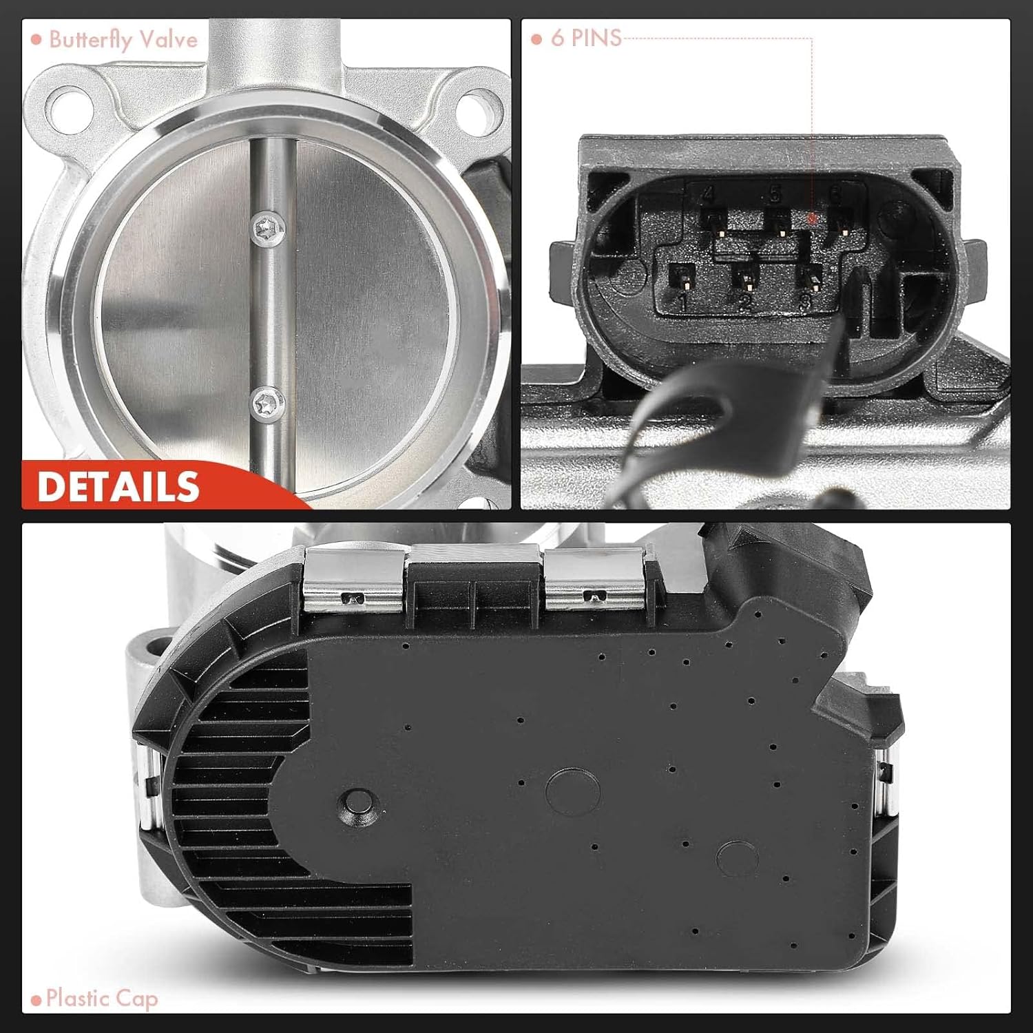 A-Premium Electronic Throttle Body with Sensor Compatible with Mercedes-Benz W203 Series C230 2003 2004 2005 (1.8L Only), Replace#2711410025, 280750076