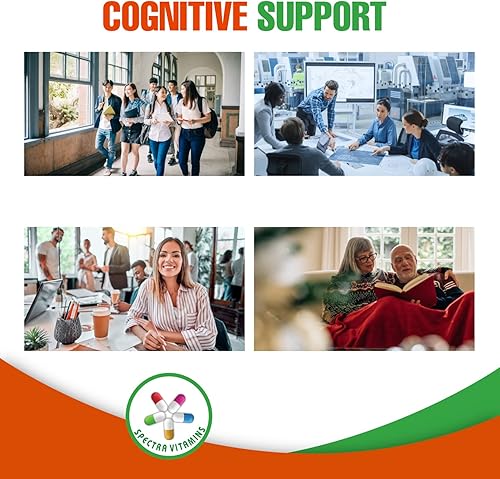 Miniatura 5 de Spectra Vitamins Natural Energy Support 30 cápsulas - Cápsulas de guaraná - Vitamina B12 - Extractos de guaraná y té verde - Suplementos energéticos