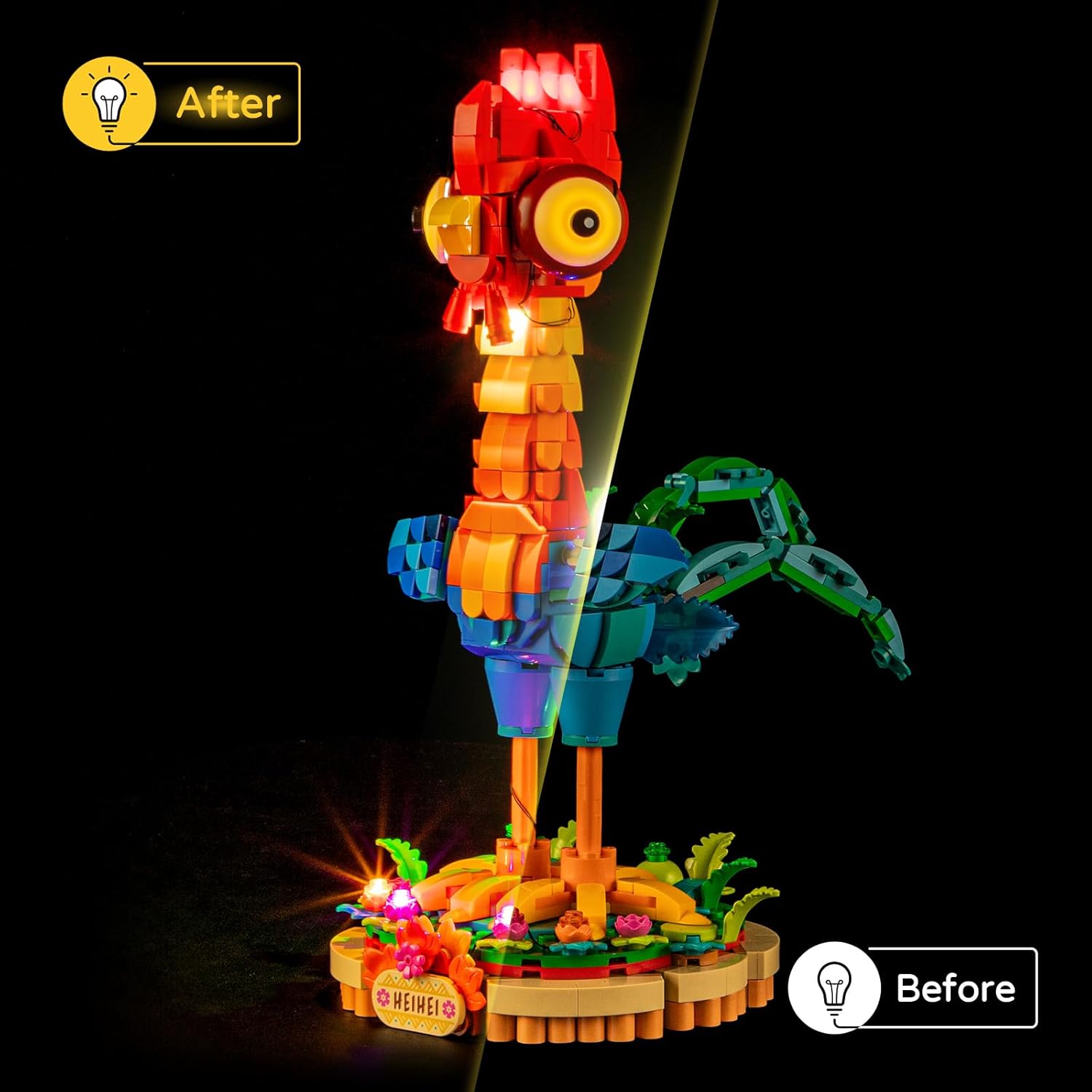YEABRICKS LED Light for 43272 Disney Heihei Building Blocks Model (Building Set NOT Included)
