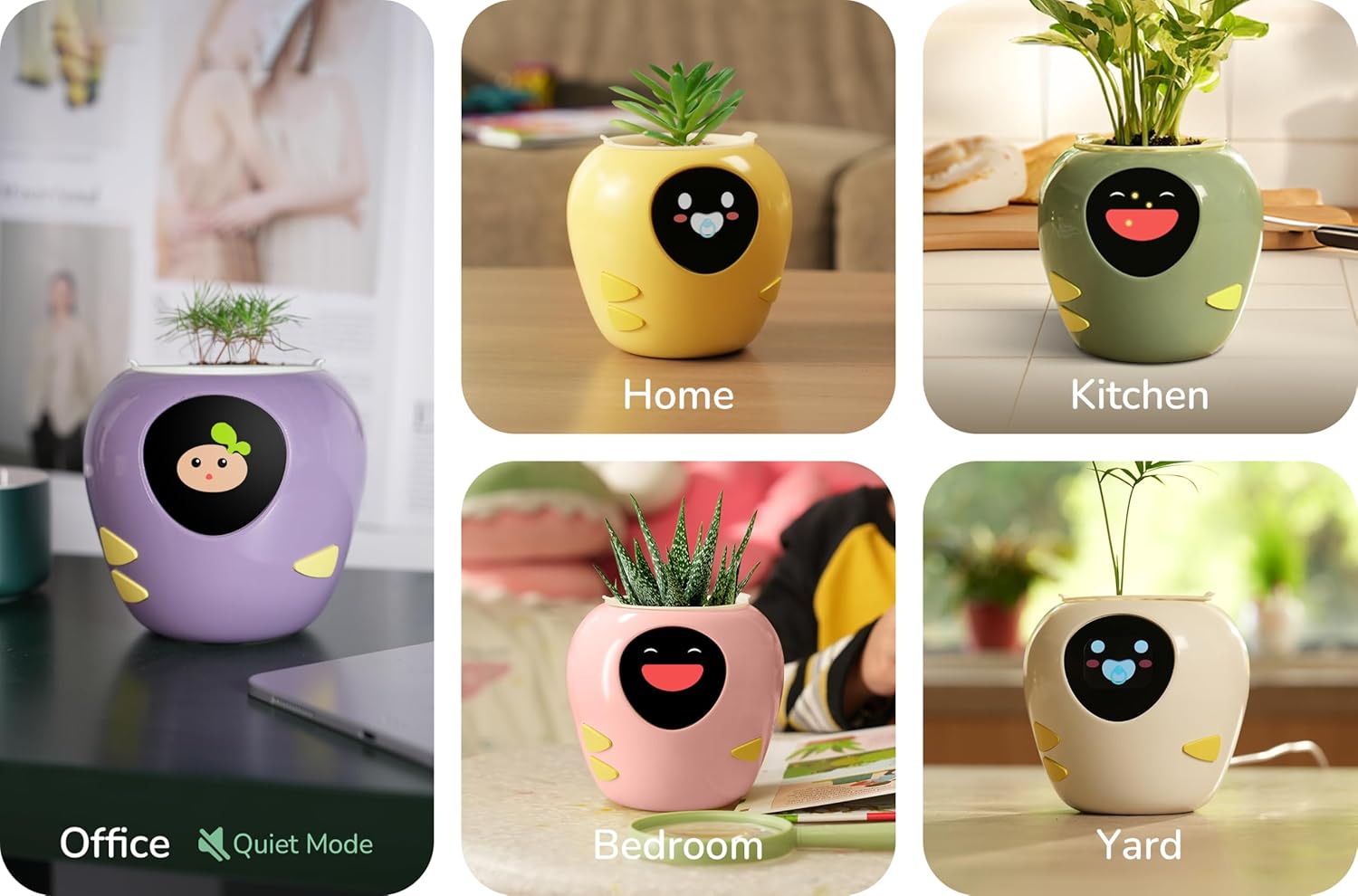 New 2026 Ai Smart Planter – Extra Large Interactive Plant Pot, Pet Plantagotchi, robot, Leafypod and Plantiboy, Robot Flower Pot with Feelings, Indoor Flowerpot with Water, Digital Gifts (Purple)