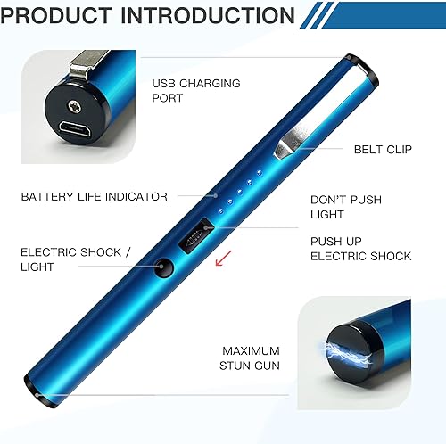 Miniatura 3 de REAX Stun Gun USB recargable pluma de dolor aturdimiento pistola paralizante autodefensa potente pluma de seguridad indicador de batería