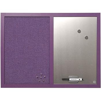 Bi-Office Combination Board Blue Pearl, Silver Finish Magnetic Dry