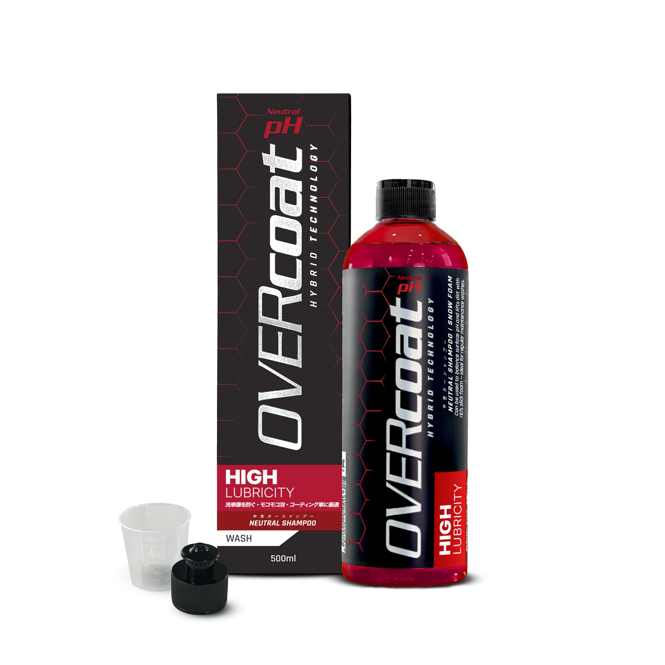 OVERcoat アルカリ性、酸性、中性の3pH洗車セット 各500ml OVERcoat
