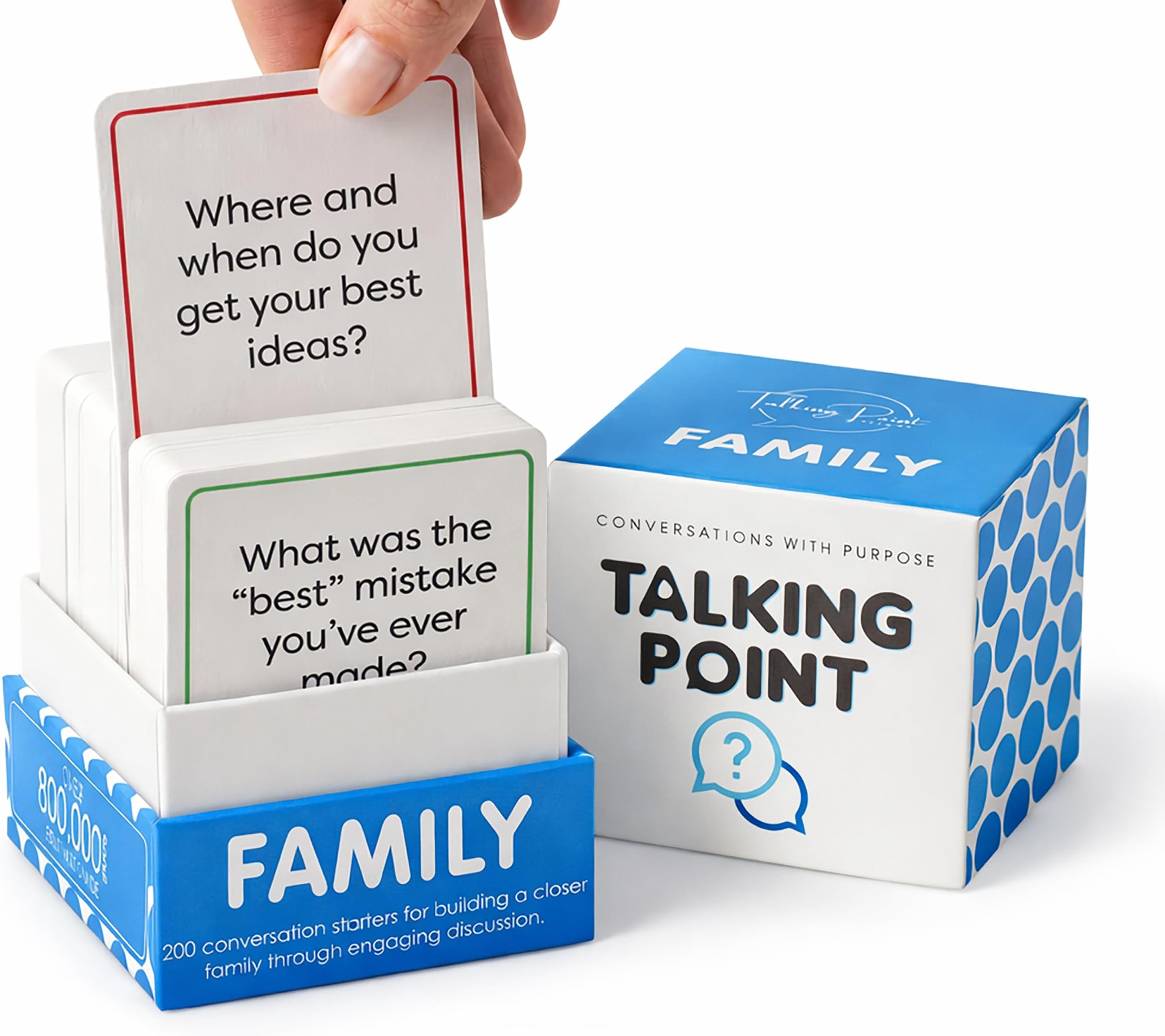 Connect with Your Family - 200 Meaningful Conversation Cards for Kids, Teens & Adults to Truly Get to Know Each Other - Share Stories & Build Deeper Bonds - Perfect for Dinner, Road Trips & Game Night