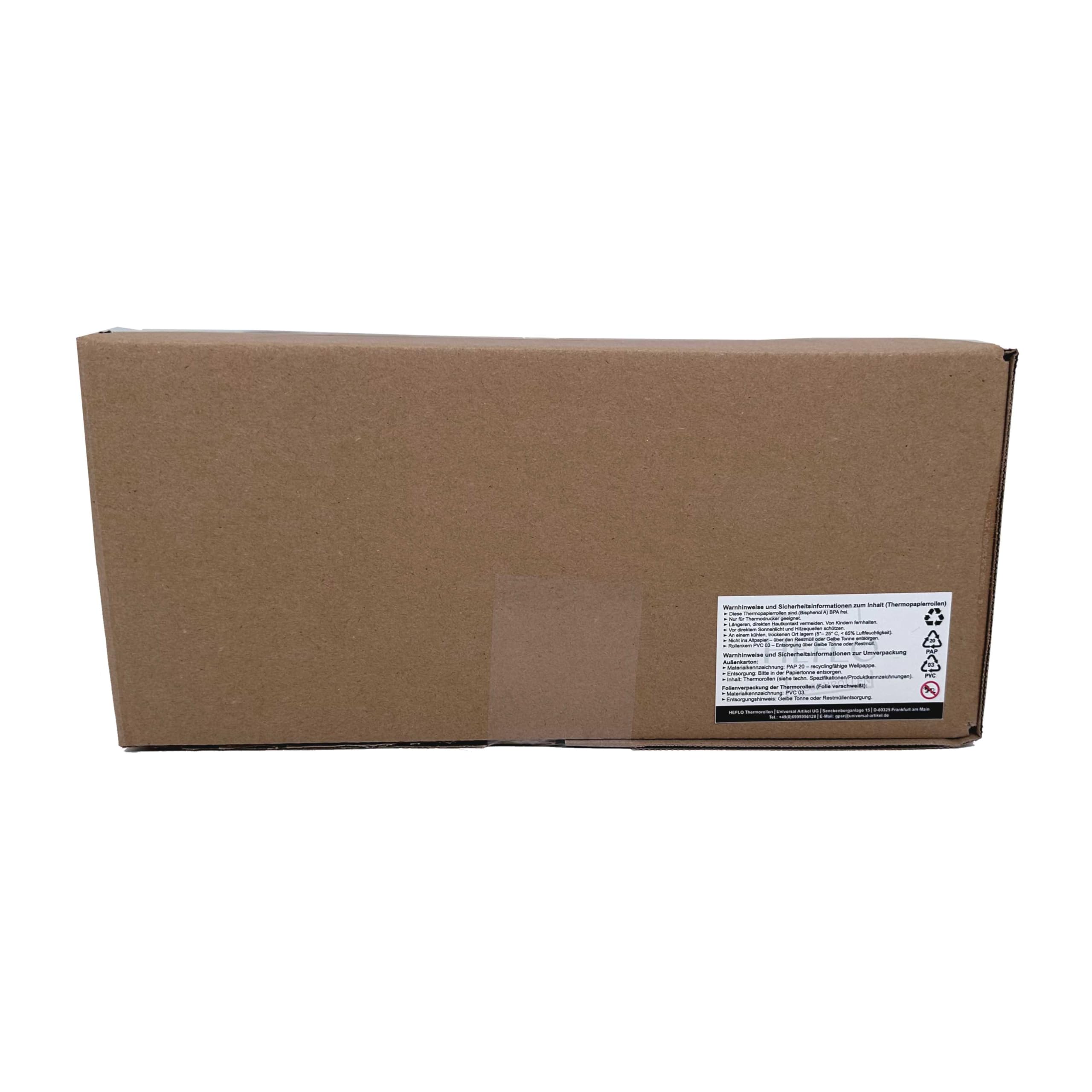 50 x Thermorollen 80mm x 50m, Ø 59mm, 48g, 50m lang, Thermopapier BPA frei, mit Endmarkierung, z. B. für Quorion QTouch 10T, QTouch 8, Epson TM-T88, Star TSP Series, u.v.m.