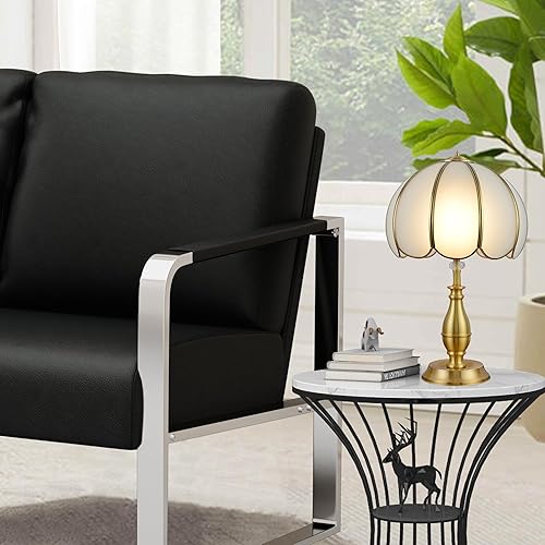 Miniatura 8 de HAOBO Home Sofá biplaza para sala de estar, sofá pequeño tapizado, de piel sintética, banqueta, banco para comedor, dormitorio, funiture